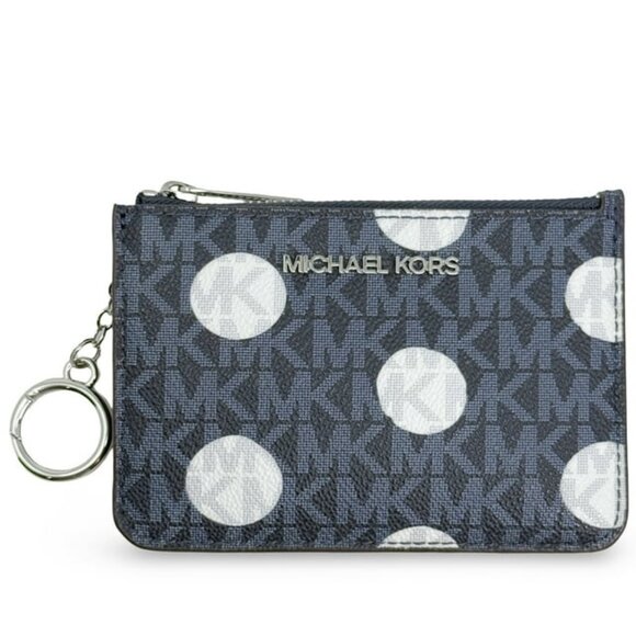 Michael Kors Jet Set Travel Small Top Zip Coin Pouch w ID Window NWT - Picture 1 of 5